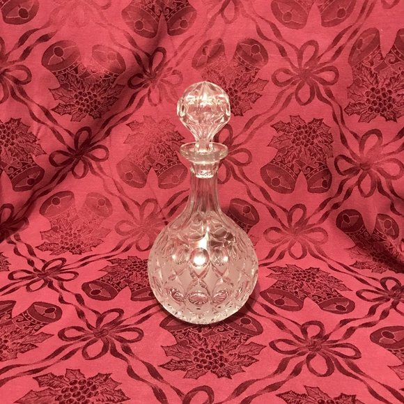 Vintage Nachtmann 11” Round Crystal Glass Decanter Anglia Frosted Etch Pattern - Picture 5 of 7